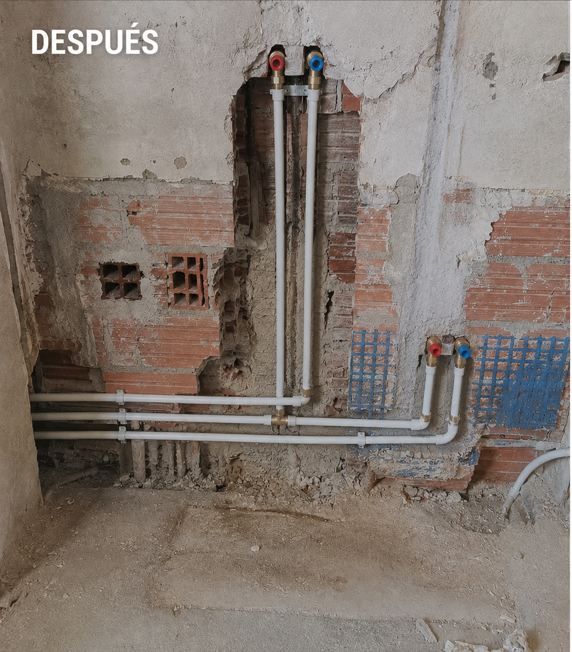 Después de reparación de fontanería